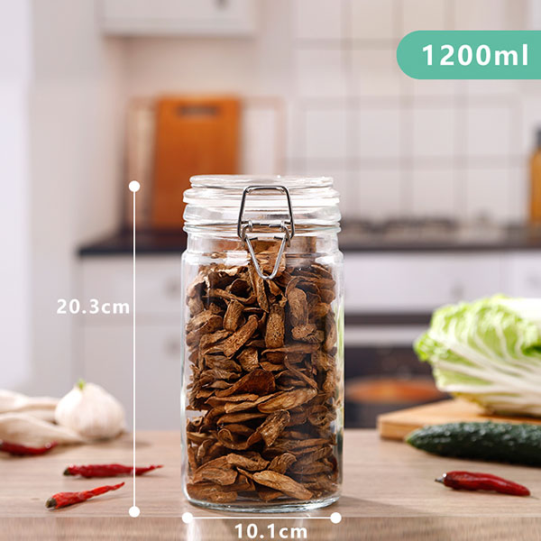Glass lid snap jar