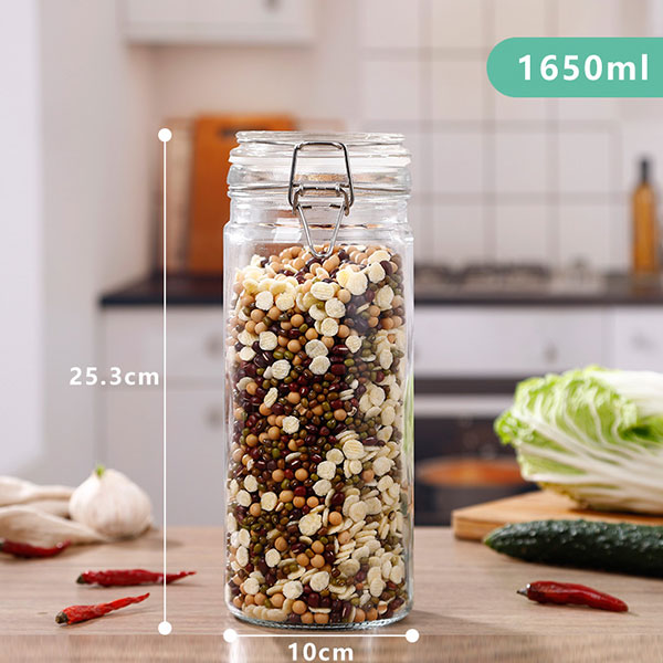 Glass lid snap jar
