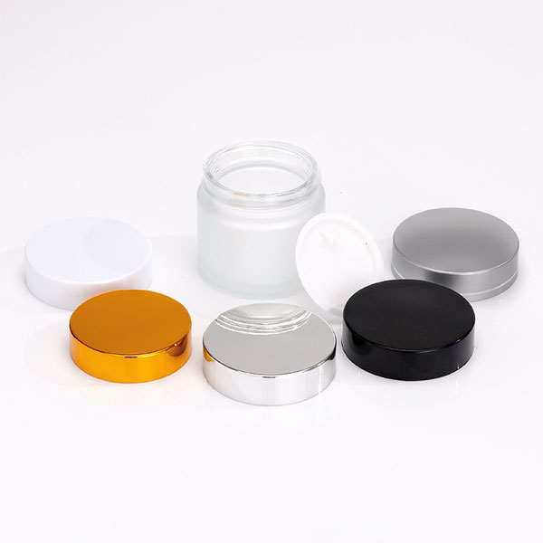 Frosted facial glass bottle