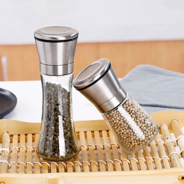 Grinder glass bottle