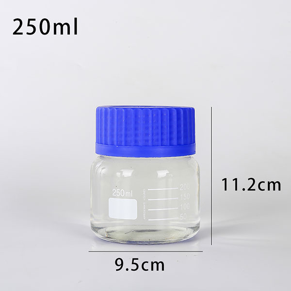 Widemouth bluecap reagent bottle