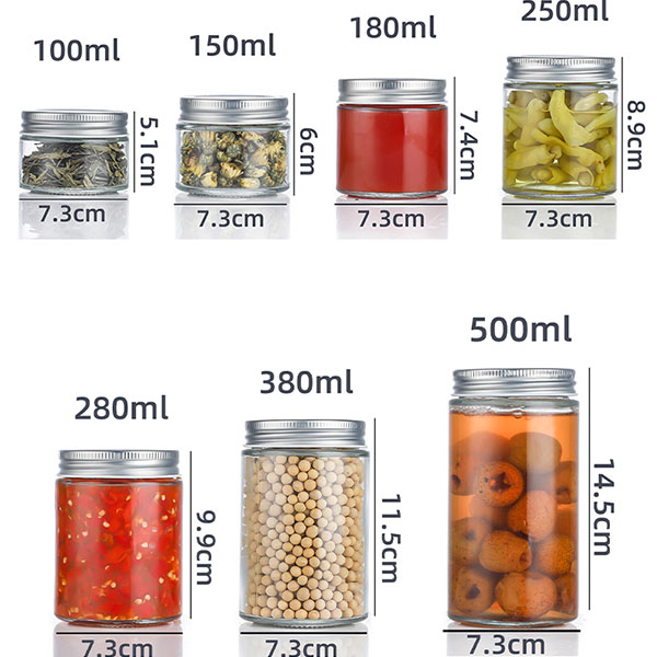 Large mouth glass jar