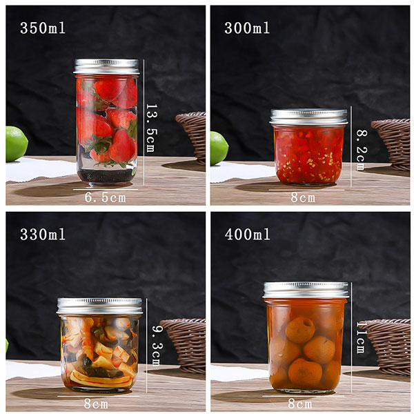 Caviar glass bottle