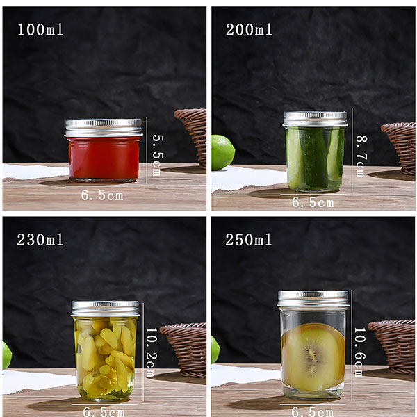 Caviar glass bottle