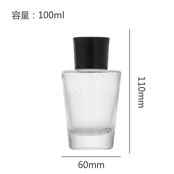 Conical aromatherapy glass bottle
