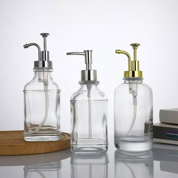 Bathroom glass bottle