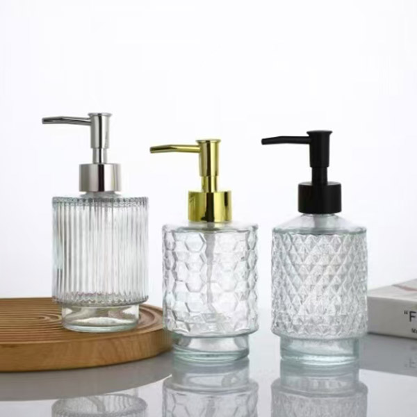 Press type glass bottle